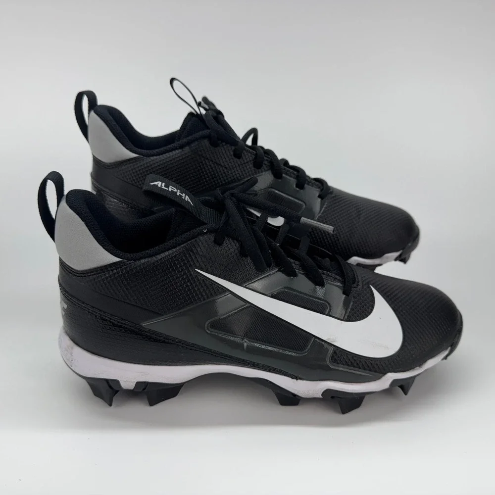 Nike Alpha‎ Huarache Football Softball Cleats Black White FQ3875-001 Womens 7
